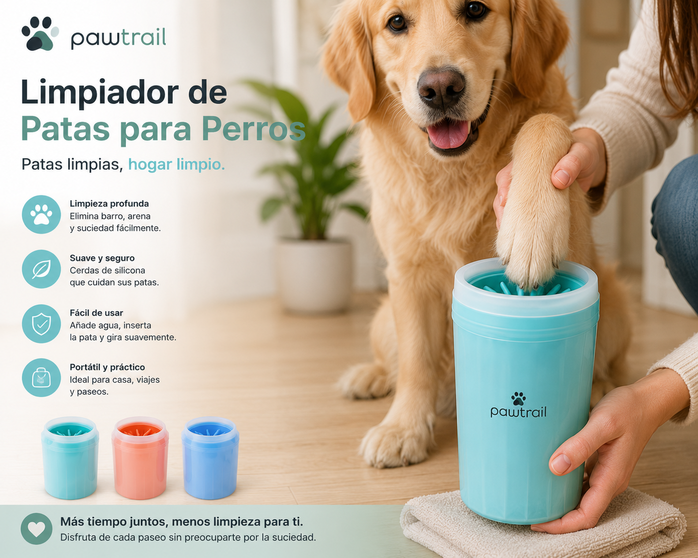 Limpiador de patas para perros