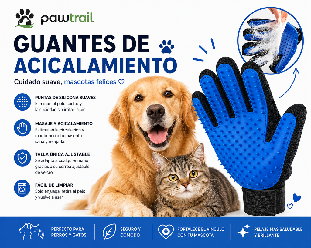 Guante Quitapelo Premium para Perros